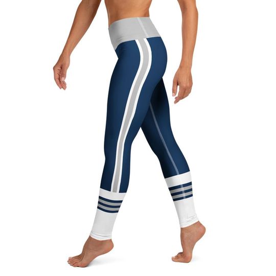 Discover Dallas Navy Football Women's High Waist Leggings