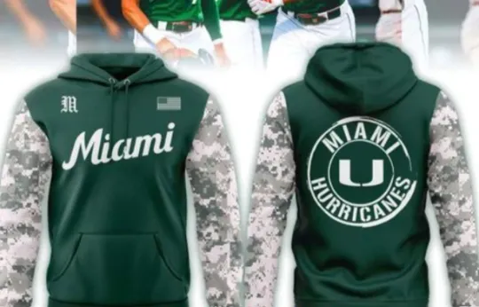 Mi-a-mi Hurri-canes 2025 Armed Forces Hoodie