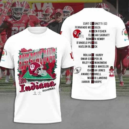 Discover Indiana H Football 2026 Rose B0wl Unisex Tee For Fans