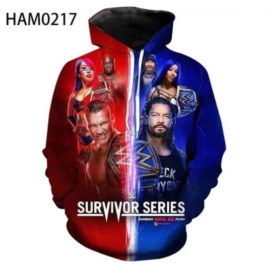 Discover Survivor Series 3D Print Hoodie Men Shirt Wresting Entertainment Fan