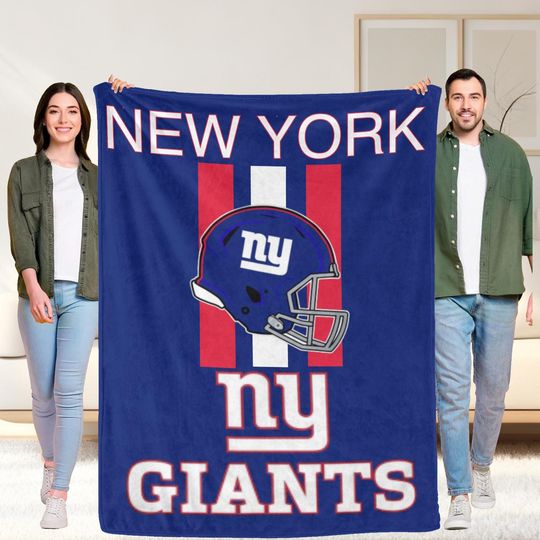 Discover Personalized New York Football Blanket,Giant Football Fan Gift