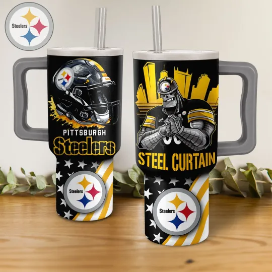 Discover Pittsburgh Football Custom Cup 40 oz Tumbler With Handle RR