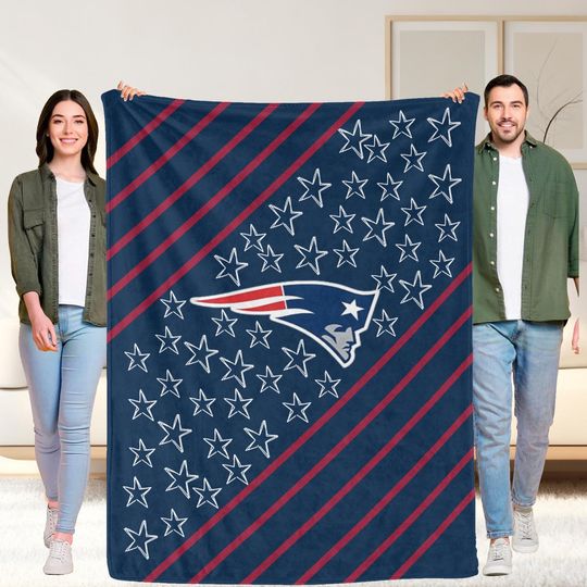 Custom New England Patriots Blanket,Cozy Football Lover Gift,Sports Fan Gift