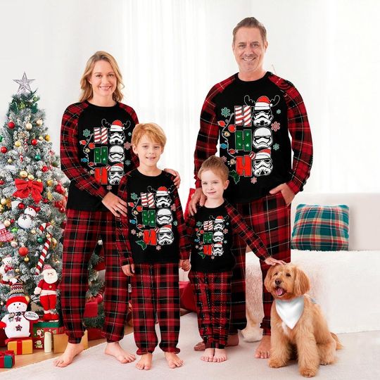 Star Wars Long Sleeve Pajamas Set, Stormtrooper Christmas Pajamas Family, Holiday Matching Pajamas, Xmas Gift