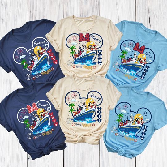 Discover Disney Cruise Family Shirts 2026, Matching Disney Cruise Shirts, Custom Disney Cruise Vacation Shirt for Family Trip, Disney Wish T-Shirt