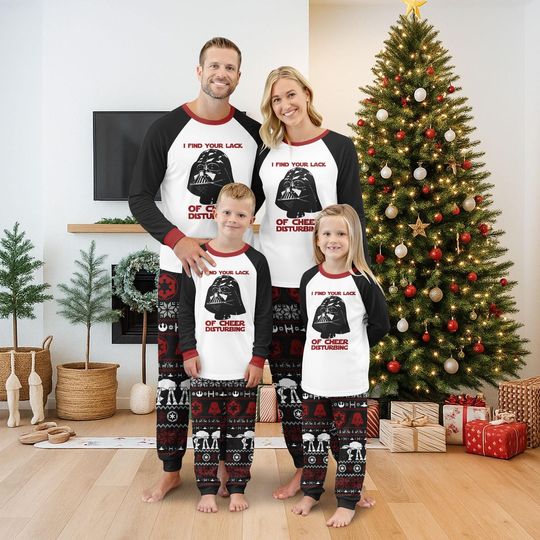 Star Wars Long Sleeve Pajamas Set, Darth Vader Christmas Pajamas Family, Matching Pajamas Holiday Gift