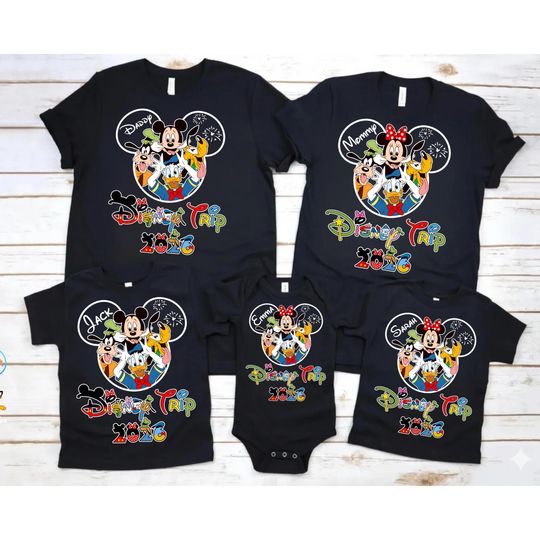 Discover Disney 2026 Family Shirt, Disneyland Family Vacation 2026 Shirt, Custom Disney  Shirt, Disney Family Trip Shirt,Disney Family Vacation Shirt