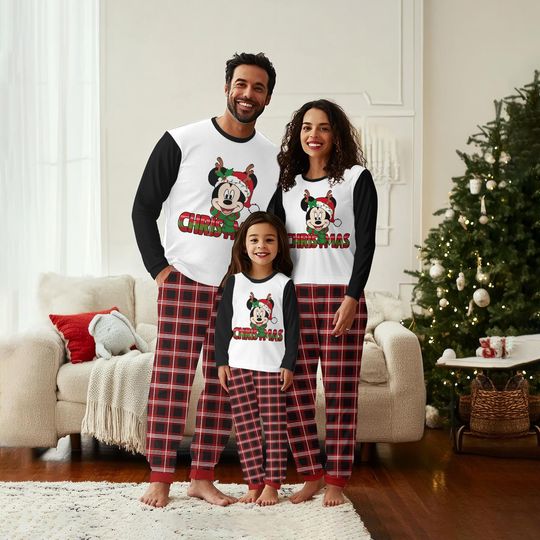 Discover Mickey Mouse Long Sleeve Pajamas Set, Disney Christmas Pajamas Family, Mickey And Friends Matching Pajamas, Xmas Holiday Gift