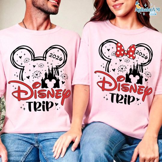 Discover Personalized Family Disneytrip 2026 Shirt, Disney Family Shirt,Family Disneyworld Shirt, Custom Disney Family Vacation,Disney World Tee