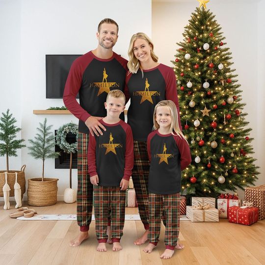 Discover Hamilton Musical Pajamas Set, Broadway Theater Christmas Pajamas Family, Alexander Hamilton Matching Pajamas, Hamilton Fan Gift