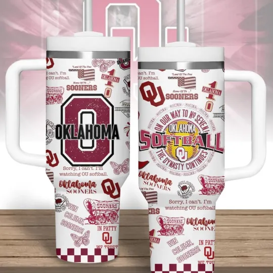 Discover Oklah@ma Sooners Basketball Custom Cup 40 Oz Tumbler With Handle