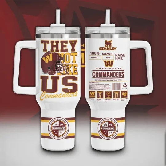 Discover DC Football Team Custom 40oz Insulated Tumbler With Handle Fan Edition