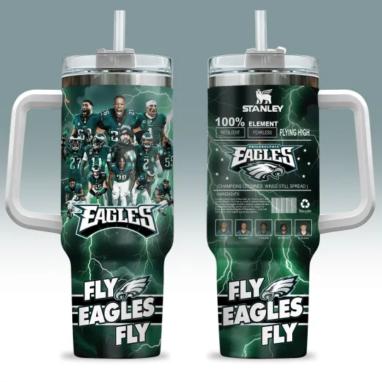 Discover Custom Philadelphia Football 40oz Handle Tumbler Stainless Steel Cup
