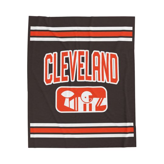 Discover Cleveland Football Blanket