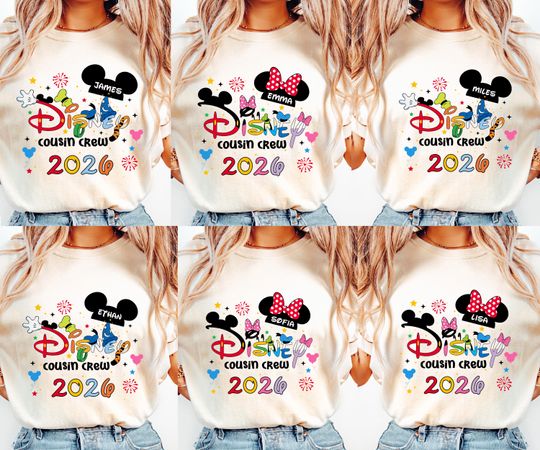 Discover Disney Cousin Crew 2026 Shirt, Mickey Minnie Family Trip Shirt, Cousins Trip Tee, Cousin Crew Tee, Disneyland With My Cousins