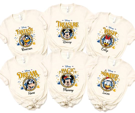 Discover Disney Cruise  Shirt, Personalized Mickey Cruising T-Shirt, 2026 Disney Cruise Line Tees, Dream, Wonder, Fantasy, Treasure, Adventure, Magic