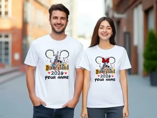 Discover Personalised Disneyland 2026 T-Shirt, Disney Family Trip Shirt, Disneyland Tee