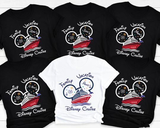 Discover Custom Disney Cruise Shirts, Mickey Family Vacation T-Shirt, Matching Cruise Crew Tees, Disneyland Cruise Trip Tee, Family Vacation 2026