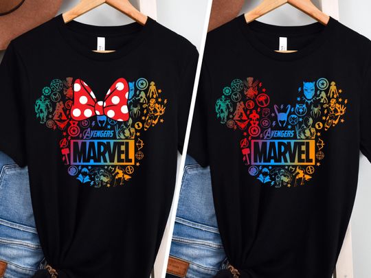 Discover Disney Avengers Tee, Marvel Superhero T-Shirt, Mickey Head Sweatshirt, Disney Trip Matching Shirts, Superhero Family Gift Pullover