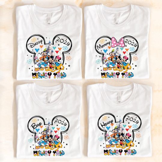 Discover Disney Family Trip 2026 Shirt, Mickey and Friends Matching T-Shirt, Disneyworld Vacation Tee, Epcot 2026 Shirt, Magic Kingdom Tees