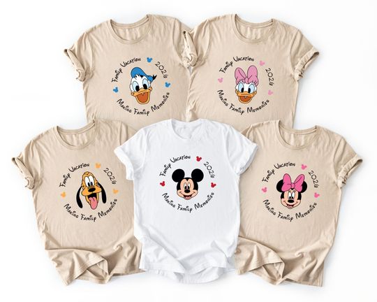 Discover Disney Family Vacation 2026 Shirt, Mickey and Friends T-Shirt, Magic Kingdom Family Matching Tee, Disneyland Vacation T-Shirt