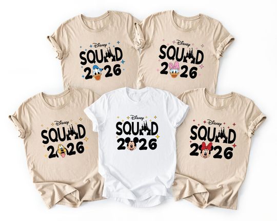 Discover Disney Squad Shirt, Disney 2026 Trip Tee, Mickey and Friends T-Shirt, Magic Kingdom Family Matching Shirt, Disney Squad 2026 Tee