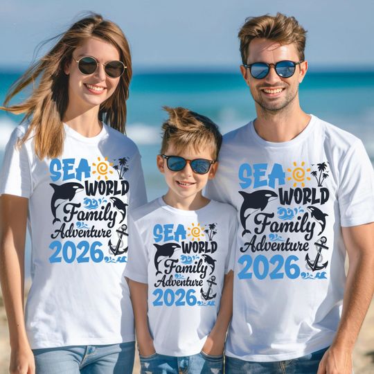 Discover Sea World Family Adventure 2026 T-shirt, Sea World Shirts, Family Matching Shirts, Family Beach Vacation Shirt, Summer Tee, Cruising Shirt