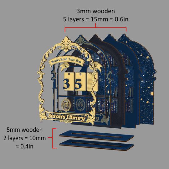 Discover Personalized Wooden Book Tracker Sign, Reading Counter, Library Decor, Book Lovers Gifts