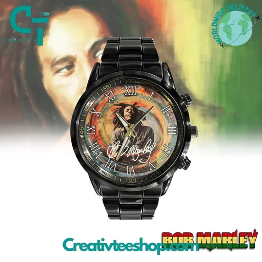 Bob Marley Signature Stainless Steel Watch