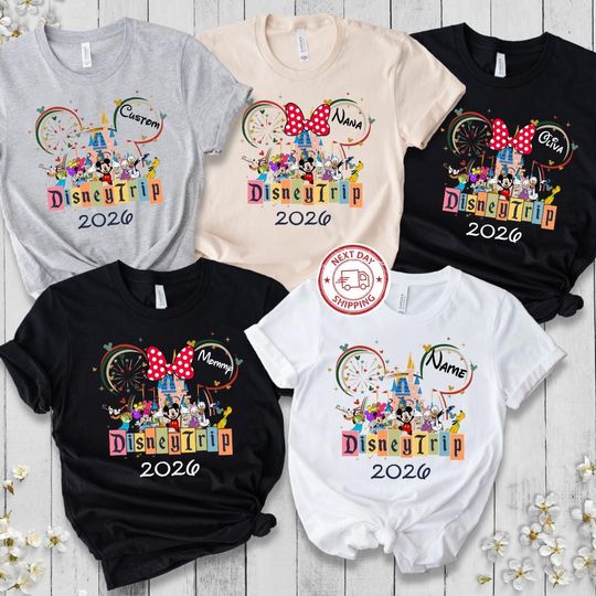 Discover Disney Vacation 2026 Trip Shirt, Disney 2026 Personalization Shirts, Disney Family Name Shirts, Disneyworld 2026 Family Shirts, Disney shirt