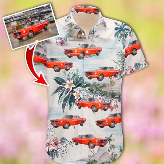 Discover Personalized Car Photo Hawaiian Shirts, Car Hawaiian Shirts, Custom Car Pictures Hawaii Shirt, Holiday Travel Shirt, Summer Shirts