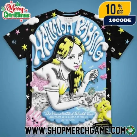 Pop Art Concert Poster T-Shirt Mexico City Nov 2025 Event Psychedelic 3D