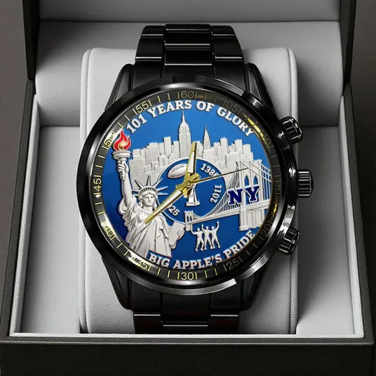 Discover NY Giants 101st Anniversary Black Stainless Steel Watch