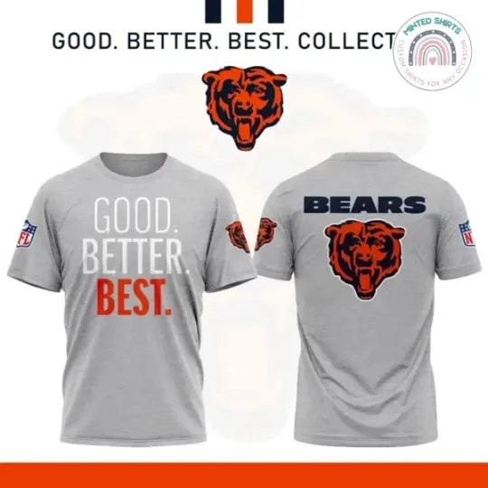 Discover Chicago Football The Good Better Best 2025 3D Fan T-Shirt