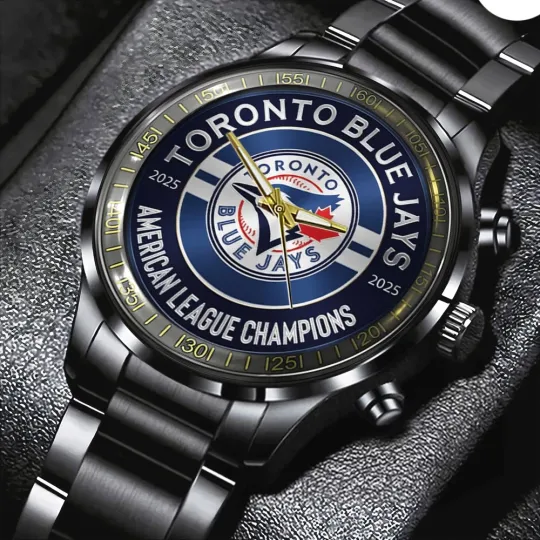 Discover Toront0 Blue Jays Black Stainless Steel Watch