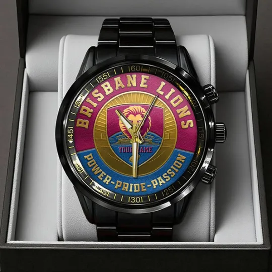 Discover Brisbane Lions Black Stainless Steel Watch