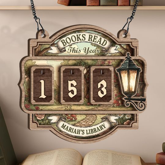 Discover Personalized Books Read This Year Counter, Books Read Tracker, Custom Book Tracker, Book Lover Gift, Bookish Reader Gift, Bookshelf Decor