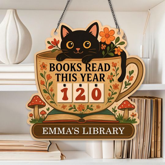 Discover Personalized Books Read Tracker, Custom Teacher Gift, Librarian Gifts, Books Read This Year, Bookshelf Counter, Book Lovers Gift Reader Gift