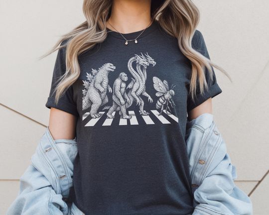 god zilla Parody Abbey Road T-Shirt