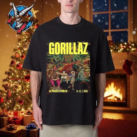 Gorillaz Pohoda Festival 2026 T-Shirt, Alternative Rock Band Concert Poster Tee, Music Festival Unisex Fan Gift