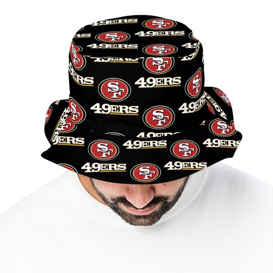 49ers Bucket Hat, 49ers Team Football Hat, Reversible 49ers Game Day Football Hat, Reversible 49ers Sports Gifts