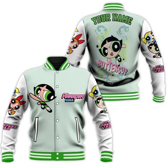 Personalized Buttercup The Powerpuff Girls Varsity Jacket, Custom The Powerpuff Girls Shirt, Powerpuff Girls Shirt, Family Matching Outfit
