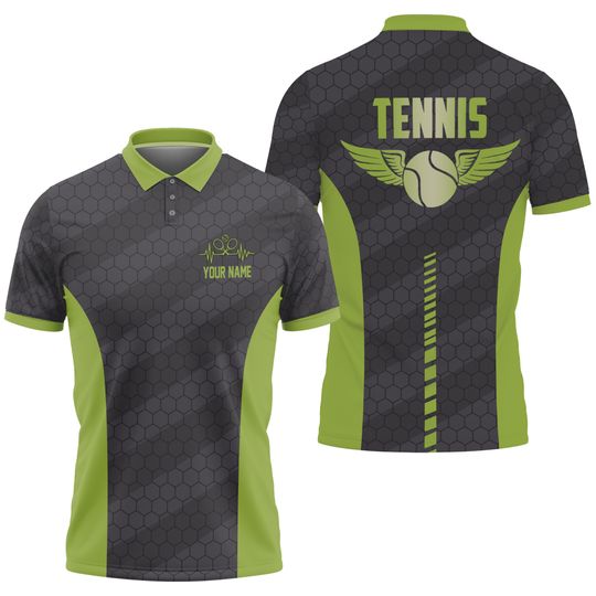 Custom Name Tennis 3D Polo Shirt - Personalized Tennis Player Shirt
