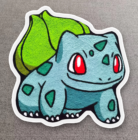 Bulbasaur Japanese Anime Cartoon Floor Mat Area Runner Rug for Living Room