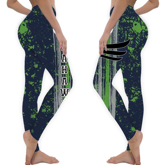 Seahawks High Waisted Yoga Leggings