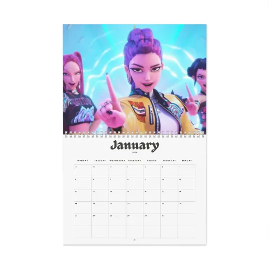 Kpop Demon Hunters 2026 Wall Calendar - Movie Inspired
