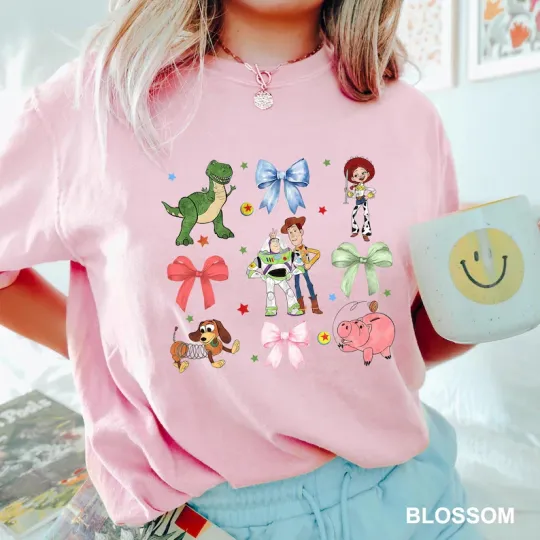 Discover Disney Toy Story Coquette Bow Disneyland Blossom Comfort Colors T-shirt