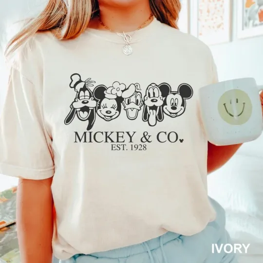 Discover Disney Mickey Mouse & Co. Est. 1928 Ivory Comfort Colors T-shirt