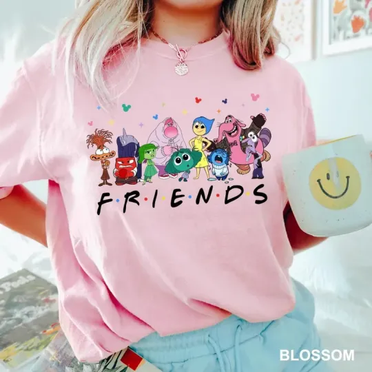 Discover Disney Pixar Inside Out Feeling Friends Blossom Comfort Colors T-shirt