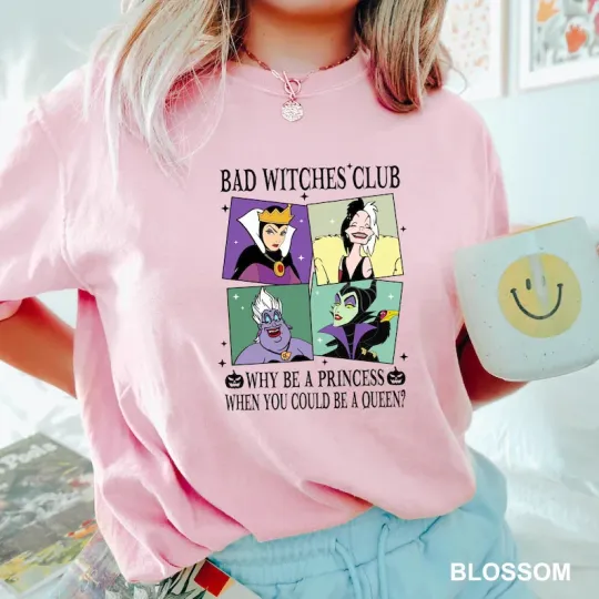 Discover Disney Bad Witches Club Blossom Comfort Colors T-shirt